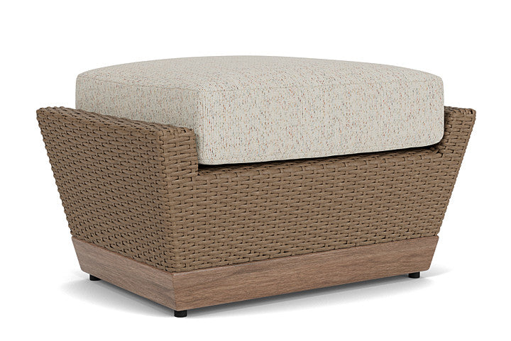 Lloyd Flanders - Charisma Ottoman In Brindle Finish With Knotty Mineral Fabric - 4210175142046 view 2