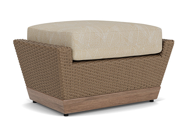 Lloyd Flanders - Charisma Ottoman In Brindle Finish With Laurel Ecru Fabric - 4210175142057 view 1