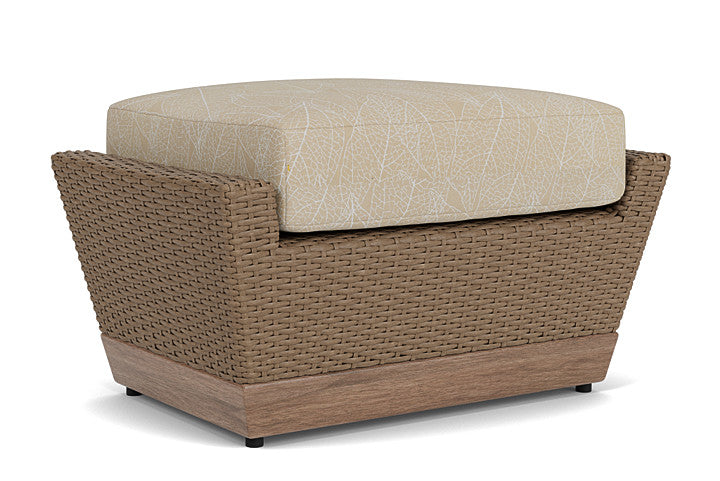 Lloyd Flanders - Charisma Ottoman In Brindle Finish With Laurel Ecru Fabric - 4210175142057 view 2