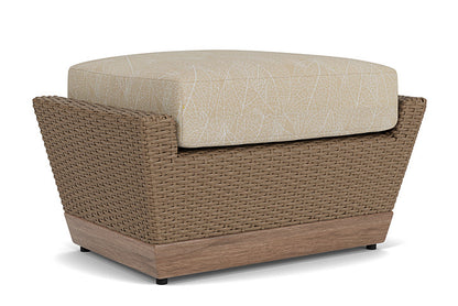 Lloyd Flanders - Charisma Ottoman In Brindle Finish With Laurel Ecru Fabric - 4210175142057 view 2