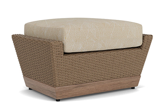 Lloyd Flanders - Charisma Ottoman In Brindle Finish With Laurel Ecru Fabric - 4210175142057 view 2
