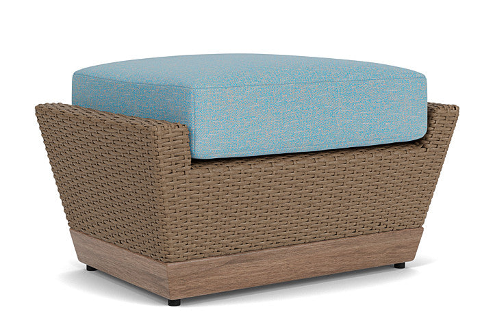Lloyd Flanders - Charisma Ottoman In Brindle Finish With Leeds Light Blue Fabric - 4210175142058 view 1
