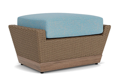 Lloyd Flanders - Charisma Ottoman In Brindle Finish With Leeds Light Blue Fabric - 4210175142058 view 1