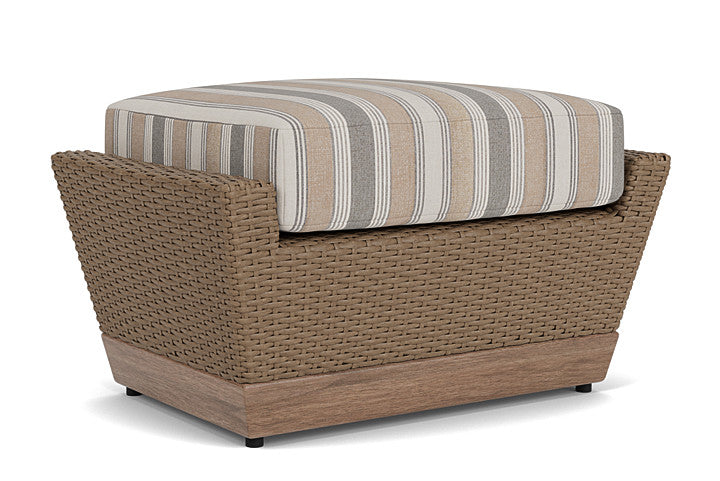 Lloyd Flanders - Charisma Ottoman In Brindle Finish With Purveyor Pewter Fabric - 421017514146 view 1