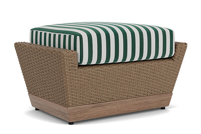 Lloyd Flanders - Charisma Ottoman In Brindle Finish With Safari/White Stripe Fabric - 421017514269 view 2