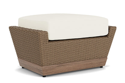 Lloyd Flanders - Charisma Ottoman In Brindle Finish With Sailcloth Salt Fabric - 421017514890 view 1