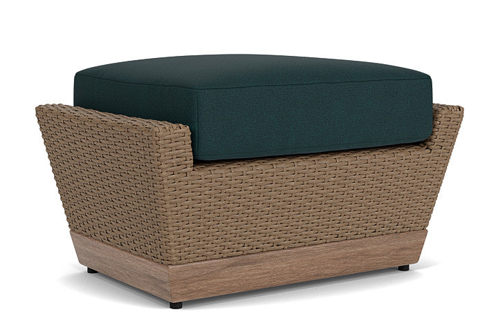 Lloyd Flanders - Charisma Ottoman In Brindle Finish With Sandberg Lagoon Fabric - 4210175142039 view 2