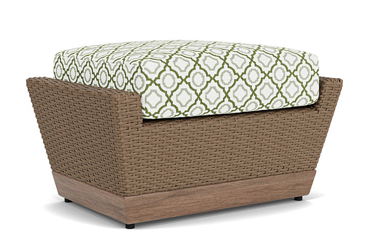 Lloyd Flanders - Charisma Ottoman In Brindle Finish With Savannah Green Fabric - 4210175142064 view 1