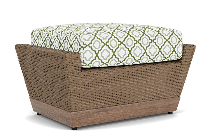 Lloyd Flanders - Charisma Ottoman In Brindle Finish With Savannah Green Fabric - 4210175142064 view 2