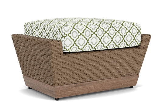 Lloyd Flanders - Charisma Ottoman In Brindle Finish With Savannah Green Fabric - 4210175142064 view 2