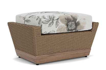 Lloyd Flanders - Charisma Ottoman In Brindle Finish With Serena Floral Dove Fabric - 4210175142077 view 2