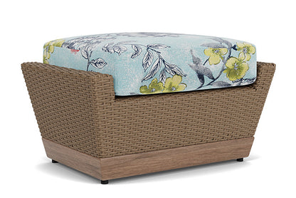 Lloyd Flanders - Charisma Ottoman In Brindle Finish With Serena Floral Meadow Fabric - 4210175142079 view 1