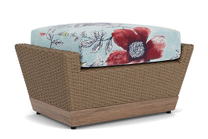 Lloyd Flanders - Charisma Ottoman In Brindle Finish With Serena Floral Meadow Fabric - 4210175142079 view 2