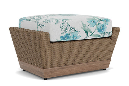 Lloyd Flanders - Charisma Ottoman In Brindle Finish With Serena Floral Mist Fabric - 4210175142078 view 1