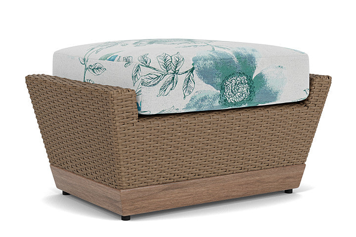 Lloyd Flanders - Charisma Ottoman In Brindle Finish With Serena Floral Mist Fabric - 4210175142078 view 2