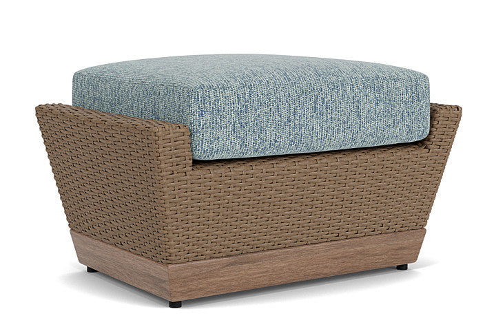Lloyd Flanders - Charisma Ottoman In Brindle Finish With Serene Ocean Fabric - 4210175142032 view 1