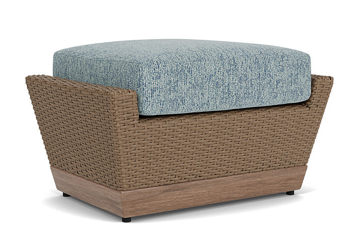 Lloyd Flanders - Charisma Ottoman In Brindle Finish With Serene Ocean Fabric - 4210175142032 view 2