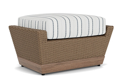 Lloyd Flanders - Charisma Ottoman In Brindle Finish With Tamer Fog Fabric - 4210175142037 view 1