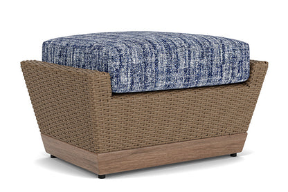 Lloyd Flanders - Charisma Ottoman In Brindle Finish With Visions Cobalt Fabric - 421017514683 view 1