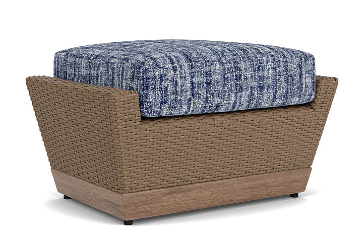 Lloyd Flanders - Charisma Ottoman In Brindle Finish With Visions Cobalt Fabric - 421017514683 view 2