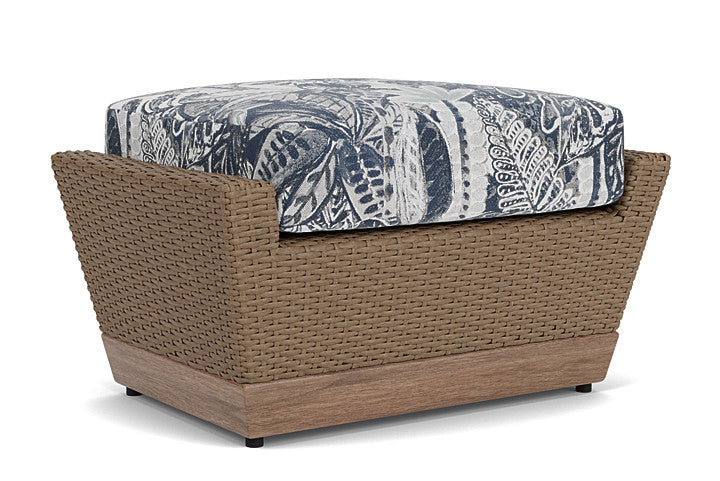 Lloyd Flanders - Charisma Ottoman In Brindle Finish With Wayfarer Mist Fabric - 4210175142074 view 1