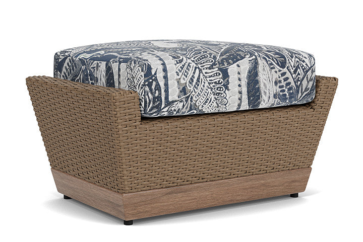 Lloyd Flanders - Charisma Ottoman In Brindle Finish With Wayfarer Mist Fabric - 4210175142074 view 2