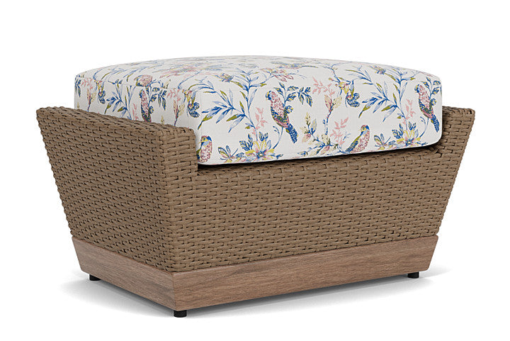 Lloyd Flanders - Charisma Ottoman In Brindle Finish With Whimsical Bird Song Fabric - 4210175142080 view 1