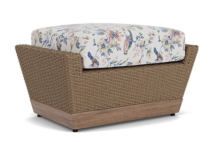 Lloyd Flanders - Charisma Ottoman In Brindle Finish With Whimsical Bird Song Fabric - 4210175142080 view 2