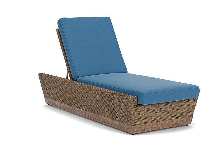 Lloyd Flanders - Charisma Pool Chaise In Brindle Finish With Bamboo Bay Sky Fabric - 4210205142007 view 1