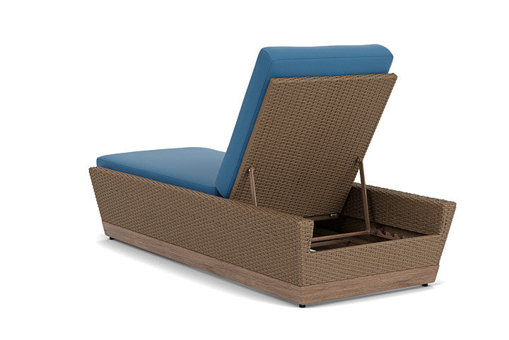 Lloyd Flanders - Charisma Pool Chaise In Brindle Finish With Bamboo Bay Sky Fabric - 4210205142007 view 2