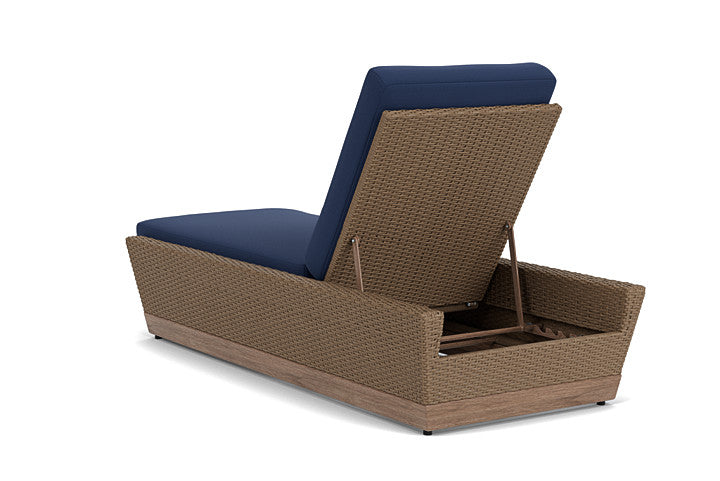Lloyd Flanders - Charisma Pool Chaise In Brindle Finish With Beach Navy Fabric - 4210205142013 view 2