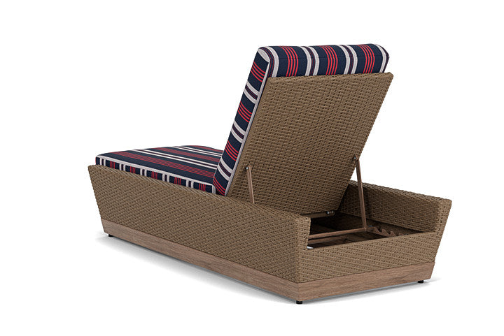 Lloyd Flanders - Charisma Pool Chaise In Brindle Finish With Berkely Hall Navy Fabric - 4210205142063 view 2