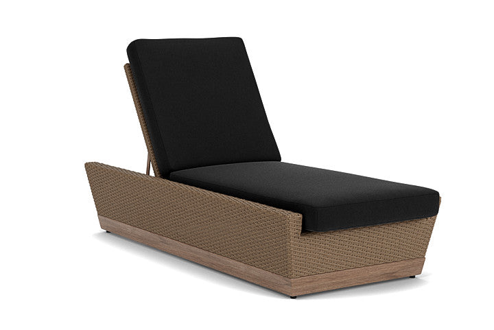 Lloyd Flanders - Charisma Pool Chaise In Brindle Finish With Canvas Black Fabric - 421020514157 view 1