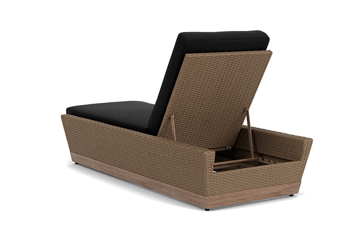 Lloyd Flanders - Charisma Pool Chaise In Brindle Finish With Canvas Black Fabric - 421020514157 view 2