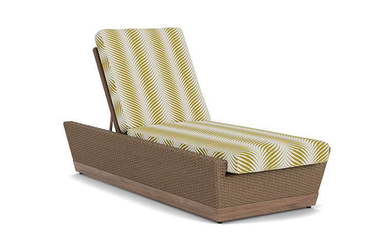 Lloyd Flanders - Charisma Pool Chaise In Brindle Finish With Clock Out Dew Fabric - 4210205142083 view 1