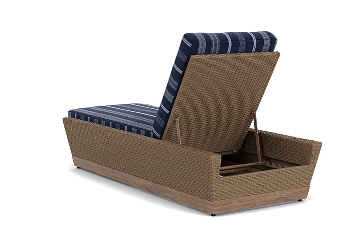 Lloyd Flanders - Charisma Pool Chaise In Brindle Finish With Consider Indigo Fabric - 4210205141969 view 2
