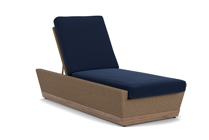 Lloyd Flanders - Charisma Pool Chaise In Brindle Finish With Decorline Navy Fabric - 4210205142019 view 1