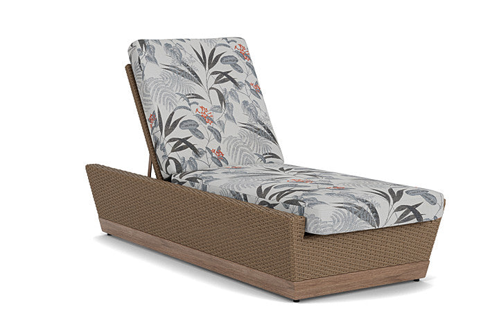 Lloyd Flanders - Charisma Pool Chaise In Brindle Finish With Delicate Botanical Slate Fabric - 4210205142076 view 1