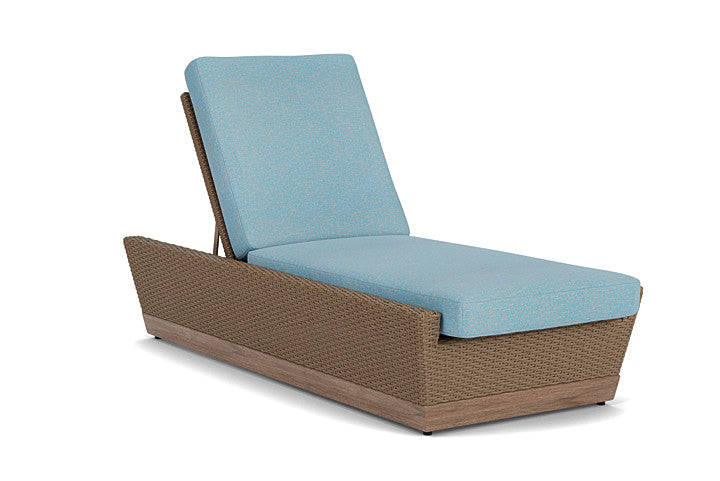 Lloyd Flanders - Charisma Pool Chaise In Brindle Finish With Leeds Light Blue Fabric - 4210205142058 view 1