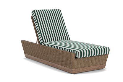 Lloyd Flanders - Charisma Pool Chaise In Brindle Finish With Safari/White Stripe Fabric - 421020514269 view 1