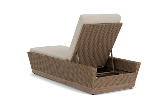 Lloyd Flanders - Charisma Pool Chaise In Brindle Finish With Sandberg Flax Fabric - 4210205142027 view 2