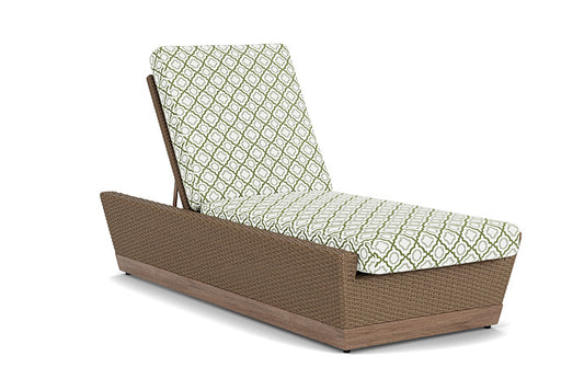 Lloyd Flanders - Charisma Pool Chaise In Brindle Finish With Savannah Green Fabric - 4210205142064 view 1