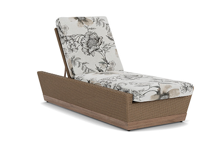 Lloyd Flanders - Charisma Pool Chaise In Brindle Finish With Serena Floral Dove Fabric - 4210205142077 view 1