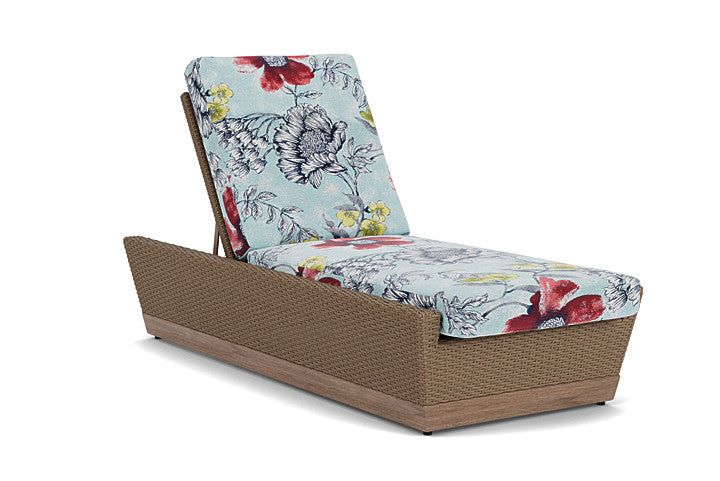 Lloyd Flanders - Charisma Pool Chaise In Brindle Finish With Serena Floral Meadow Fabric - 4210205142079 view 1