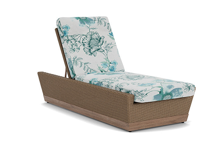 Lloyd Flanders - Charisma Pool Chaise In Brindle Finish With Serena Floral Mist Fabric - 4210205142078 view 1