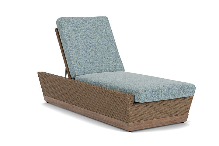 Lloyd Flanders - Charisma Pool Chaise In Brindle Finish With Serene Ocean Fabric - 4210205142032 view 1