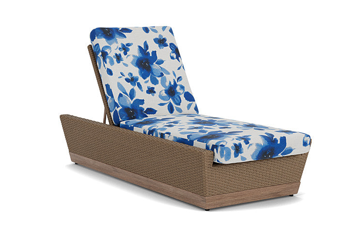 Lloyd Flanders - Charisma Pool Chaise In Brindle Finish With Watercolor Blossom Capri Fabric - 421020514672 view 1