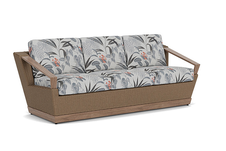 Lloyd Flanders - Charisma Sofa In Brindle Finish With Delicate Botanical Slate Fabric - 4210555142076 view 1