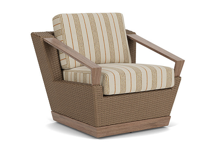 Lloyd Flanders - Charisma Swivel Lounge Chair In Brindle Finish With Amber Waves Fabric - 4210805142044 view 1