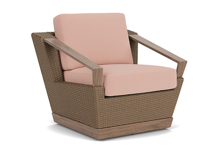 Lloyd Flanders - Charisma Swivel Lounge Chair In Brindle Finish With Azulu Clay Fabric - 4210805142033 view 1